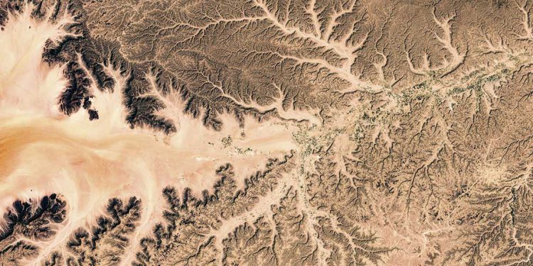 satellite view of rivers