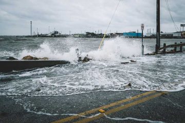 flooded street during hurricane