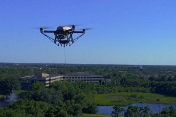hoverfly drone in air