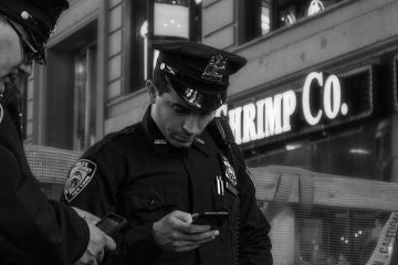 police officers with smart phones